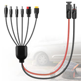 Solar Plug Solar Cable 6 in 1 Adapter Cable Solar Plug to Adapter Anderson XT60 DC7909 DC6530 DC35135 DC5521 for Portable Solar Panel Portable Power Station
